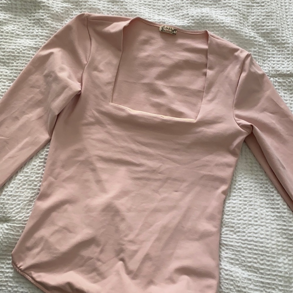 Free people pink body suit